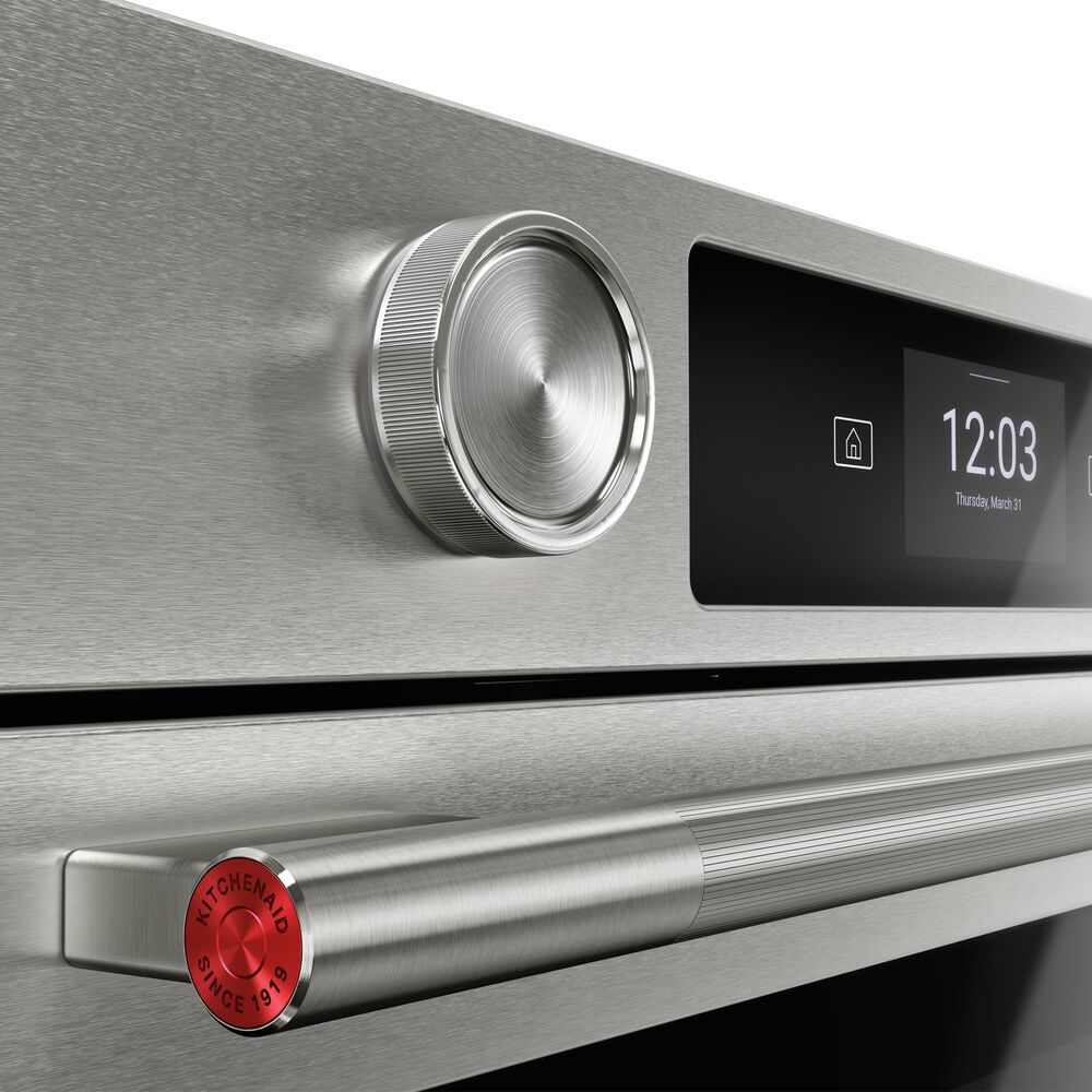 KitchenAid 2-Piece Kitchen Package with PrintShield Stainless Steel 30" Smart Single Wall Oven and Stainless Steel 36" Gas Cooktop, , large