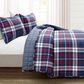 Triangle Home Fashions Grayson Farmhouse 3-Piece Full/Queen Quilt Set in Navy and Red, , large