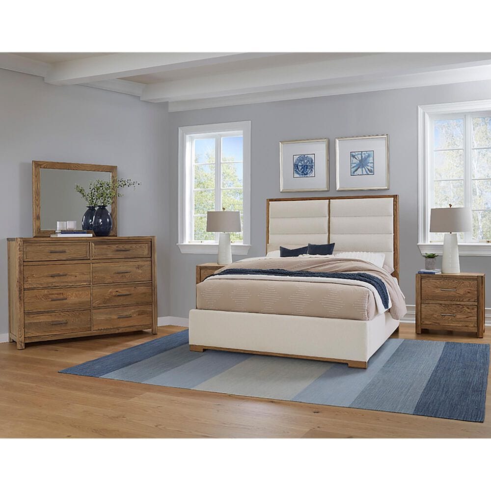 Vaughan Bassett Crafted Oak Queen Upholstered Bed in Natural, , large