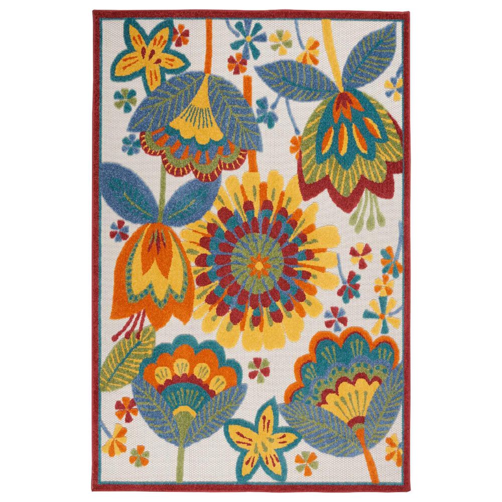 Nourison Aloha 5"3" x 7"5" Multicolor Indoor/Outdoor Area Rug, , large