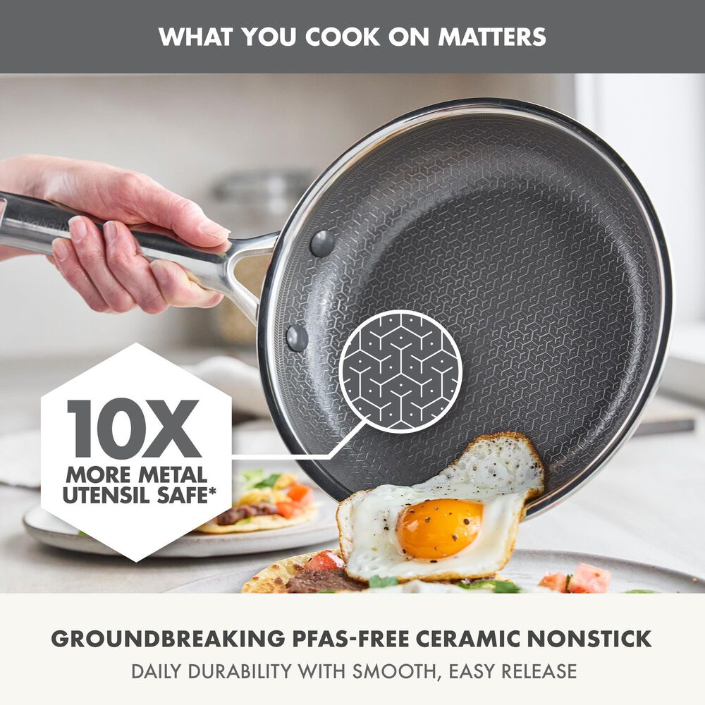 Green Pan Apex Hybrid 8" Ceramic Open Frypan in Stainless Steel, , large