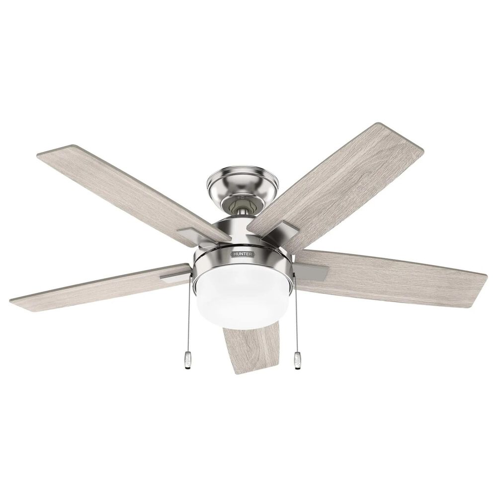 Hunter Anisten 44" Indoor Ceiling Fan with LED Light in Brushed Nickel, , large