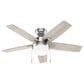 Hunter Anisten 44" Indoor Ceiling Fan with LED Light in Brushed Nickel, , large