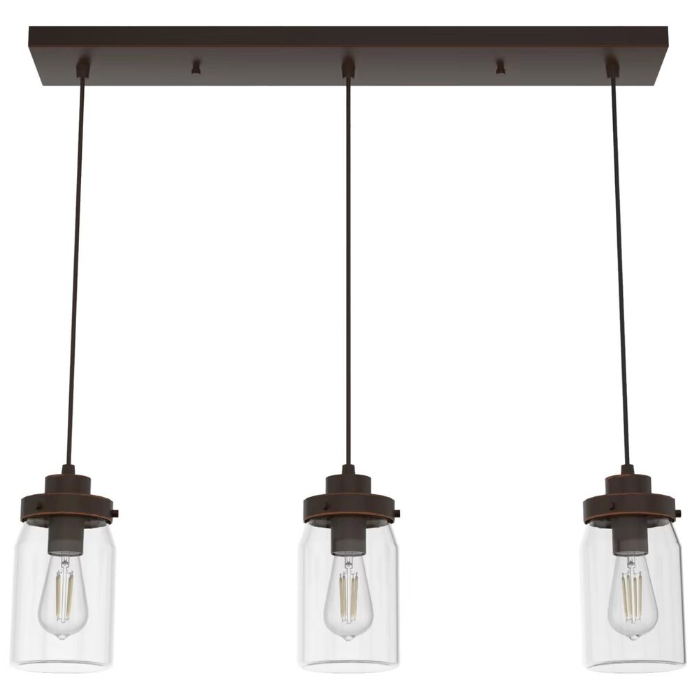 Hunter Devon Park 3-Light Linear Cluster in Onyx Bengal, , large