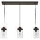 Hunter Devon Park 3-Light Linear Cluster in Onyx Bengal, , large