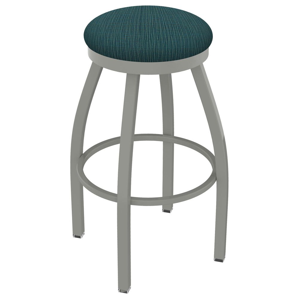 Holland Bar Stool 802 Misha 25" Swivel Counter Stool with Anodized Nickel and Graph Tidal Seat, , large