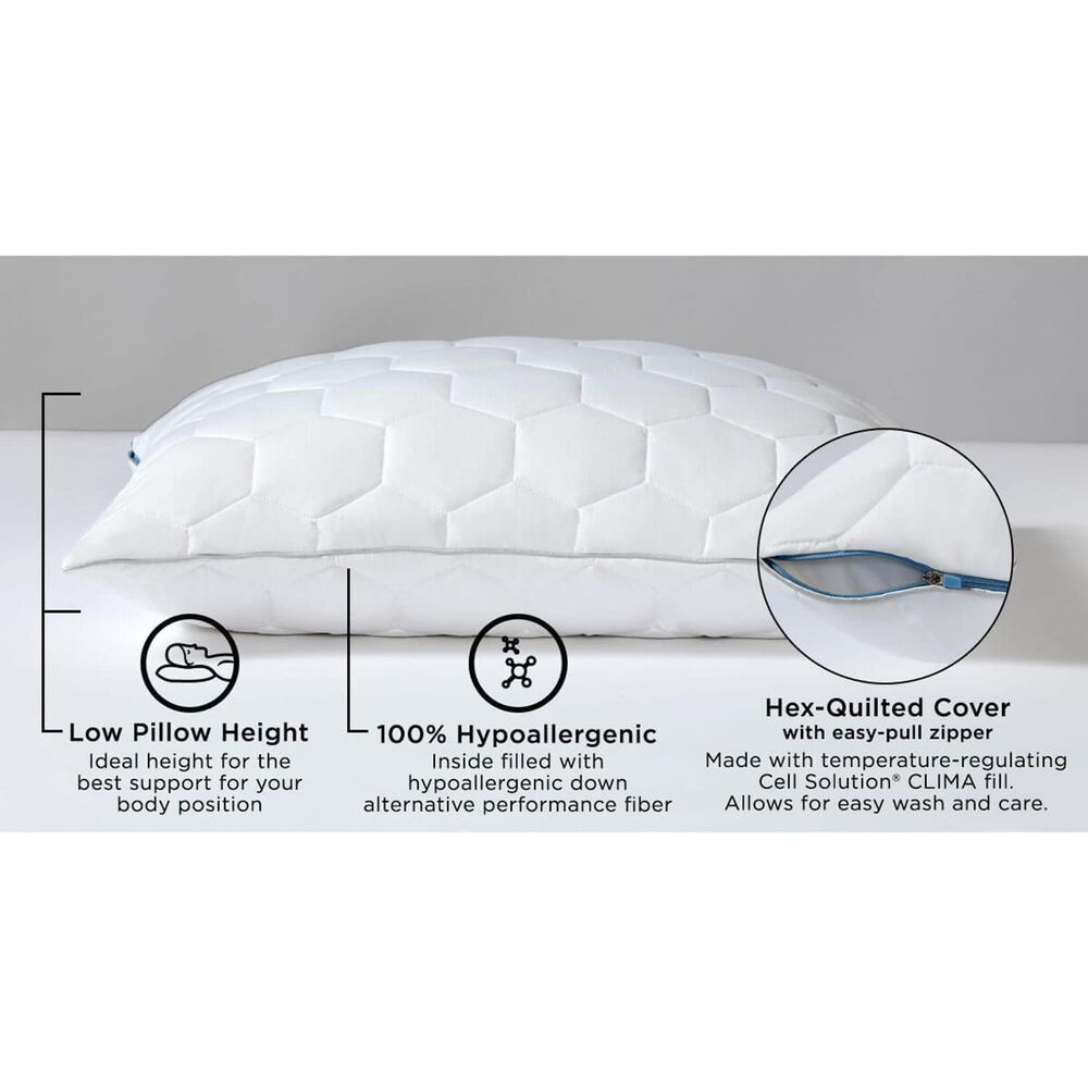 SHEEX Ven-Tech King Stomach and Back Sleeper Bed Pillow in Bright White, , large