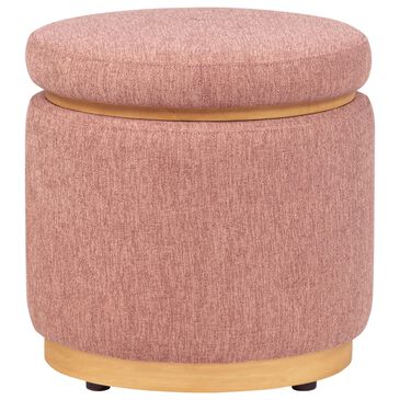 Linden Boulevard Sunny Storage Ottoman in Pink, , large