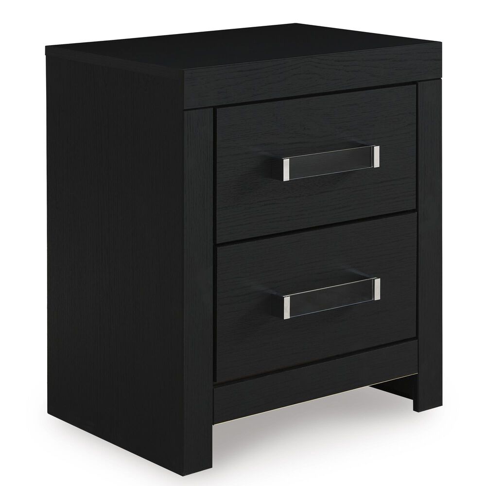 Ashley Maeling Queen LED Panel Bed with Dresser and Nightstand in Matte Black, , large
