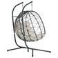 Hearth and Haven Outdoor Hanging Egg Chair with Stand in Beige, , large