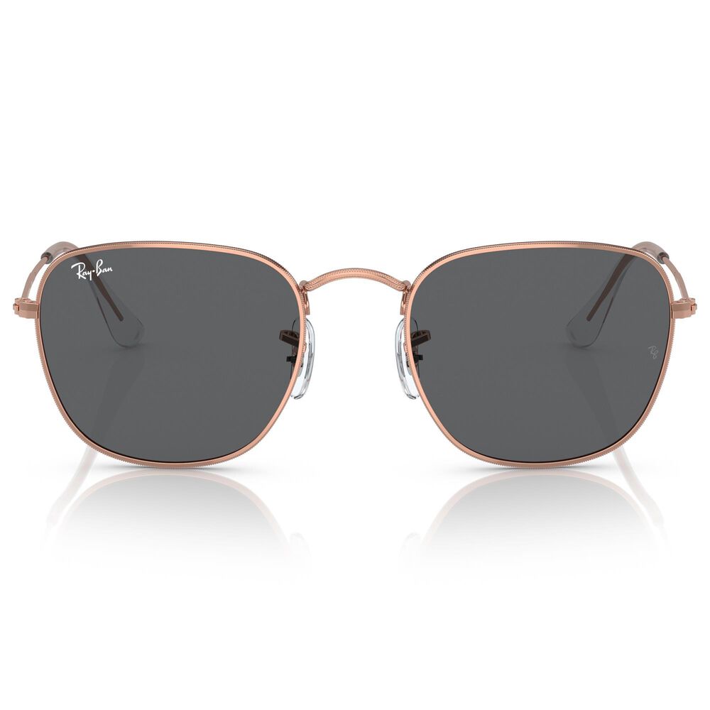Ray-Ban Frank Sunglasses with Dark Grey Lenses in Polished Rose Gold, , large