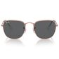 Ray-Ban Frank Sunglasses with Dark Grey Lenses in Polished Rose Gold, , large