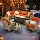 HOMLUX 11-Piece Outdoor Modular Sofa Conversation Set in Orange, , large