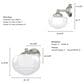Hunter Saddle Creek 1-Light Sconce with White Shade in Brushed Nickel, , large