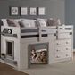 Forest Grove Sweet Dreams Low Loft Bed in Beautiful White and Grey, , large