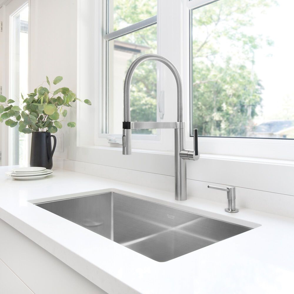 Blanco Precision 32&quot; x 20&quot; Super Single Bowl Kitchen Sink in Satin Polished, , large
