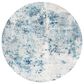 Safavieh Aston 6"7" Round Ivory and Blue Area Rug, , large