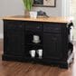 Linon Home Decor Pennfield Kitchen Island in Natural and Black Sand, , large