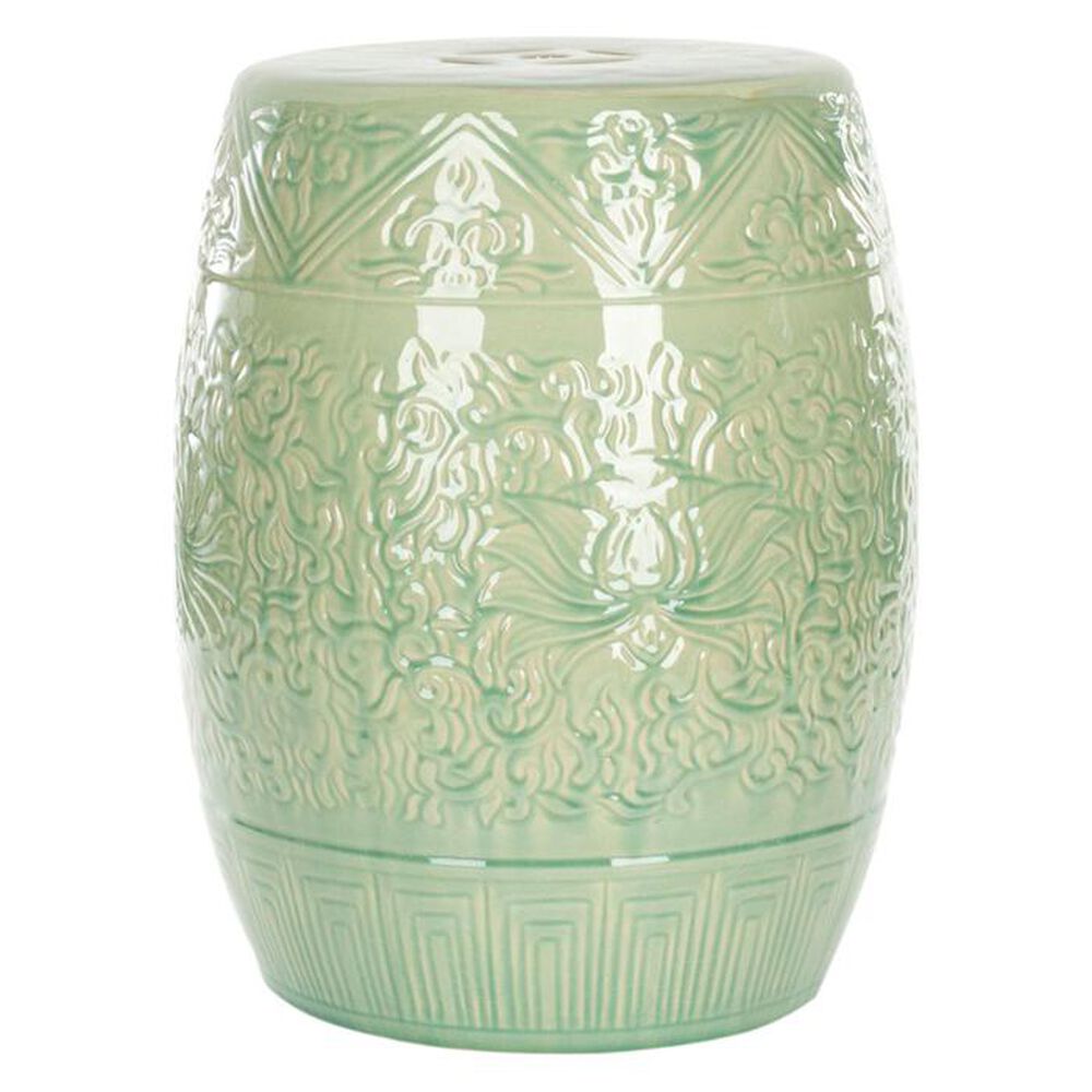 Safavieh Lotus Garden Stool in Lime Green, , large