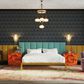 Jaxx Panelist Upholstered King Headboard Panel in Surf Turquoise (Set of 4), , large
