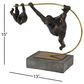Maple and Jade 15" Resin Ape Sculpture in Blackish-Brown, Gold and Dark Gray, , large
