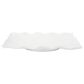 Supreme Melamine 17.5" Ruffle Rectangular Serving Tray in White, , large