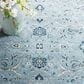 Safavieh Isabella 6"7" Square Light Blue and Cream Area Rug, , large