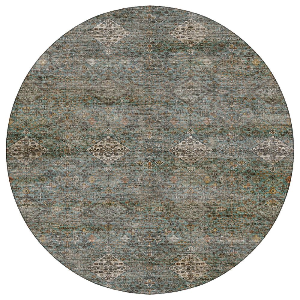Dalyn Rug Company Aristo AR1 Teal 8" Round Area Rug, , large
