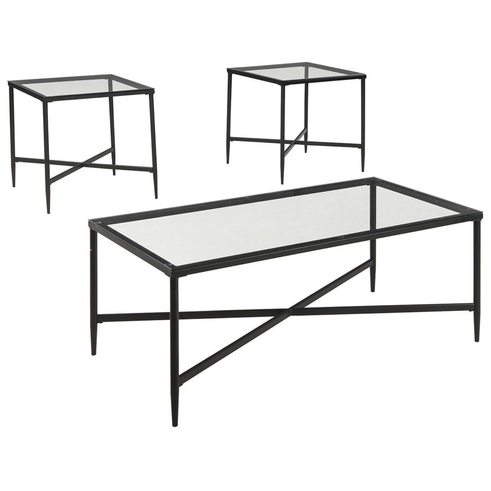 Signature Design by Ashley Augeron 3-Piece Occasional Table Set in Black, , large