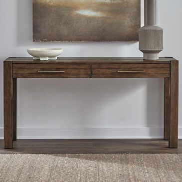 Belle Furnishings Broadmore 2-Drawer Console Table in Cobblestone Brown, , large