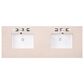 James Martin Vanities Chicago 60" Double Bathroom Vanity in Glossy White with 3 cm Eternal Marfil Quartz Top and Rectangular Sinks, , large