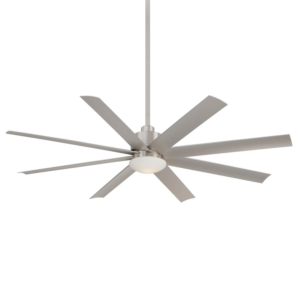 Minka-Aire Slipstream 65" Indoor/Outdoor Ceiling Fan with LED Light in Brushed Nickel Wet, , large