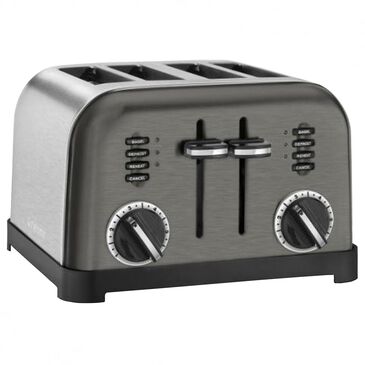 Cuisinart 1.5 Cu. Ft. 4-Slice Classic Toaster in Black Stainless Steel, , large