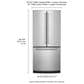 KitchenAid 19.68 Cu. Ft. French Door Refrigerator in Stainless Steel, , large