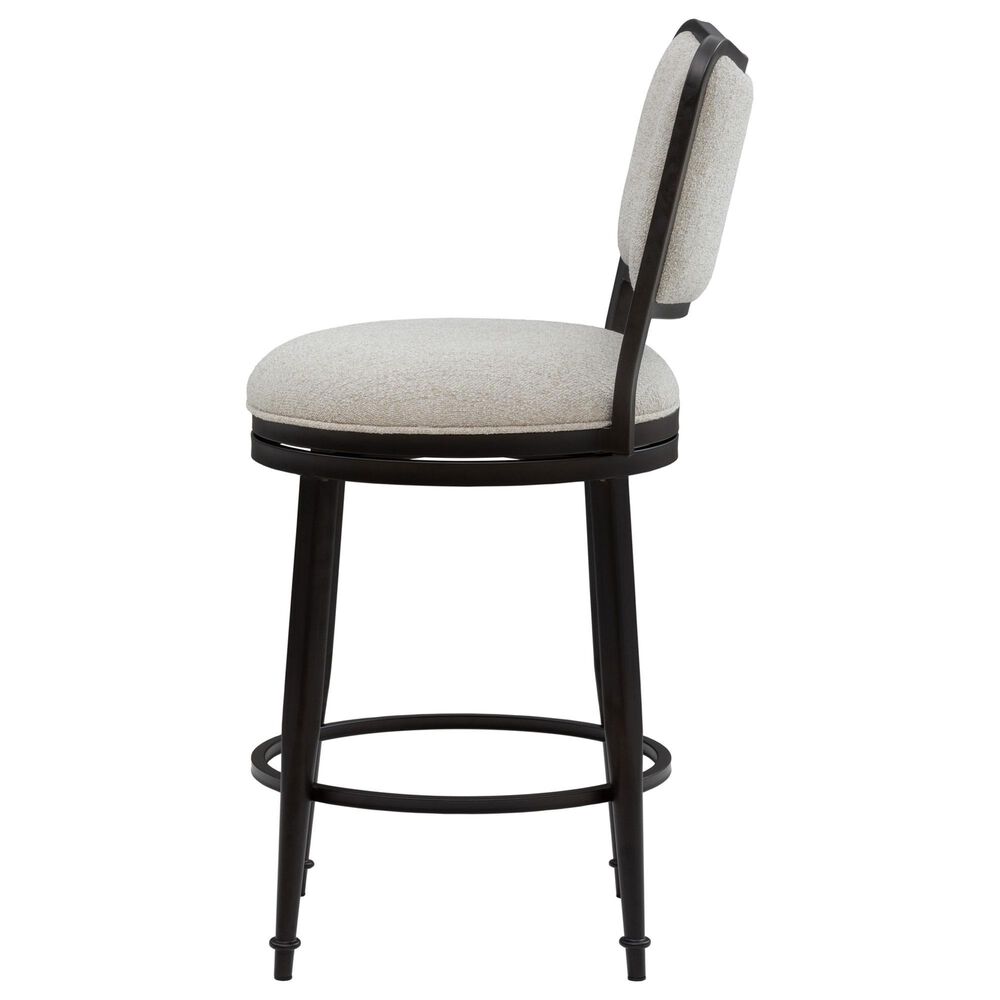 Armen Living Baxter Swivel Counter Height Stool in Cream, , large