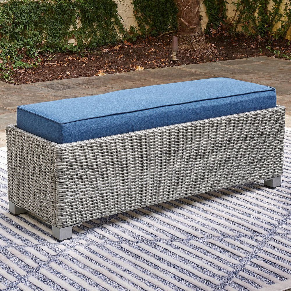 Ashley Naples Beach Patio Bench in Light Gray, , large
