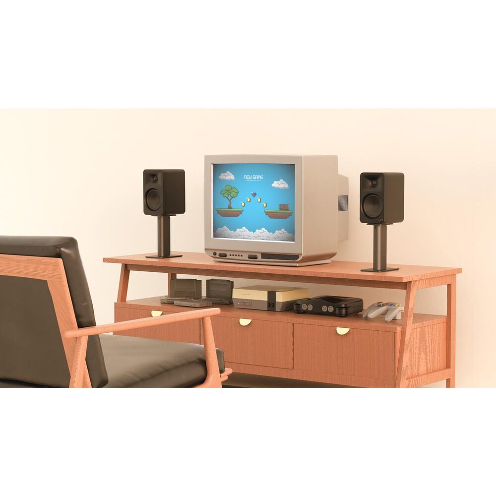 Kanto 9" Universal Desktop Speaker Stand with Cable Management in Black (Set of 2), , large