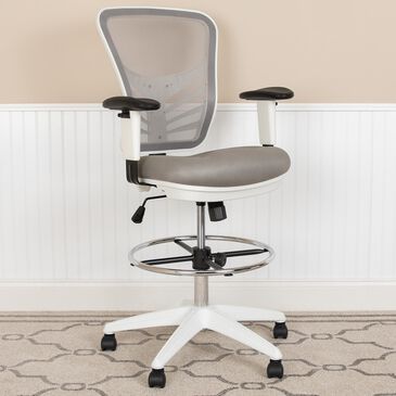 Flash Furniture Drafting Chair in Gray, , large