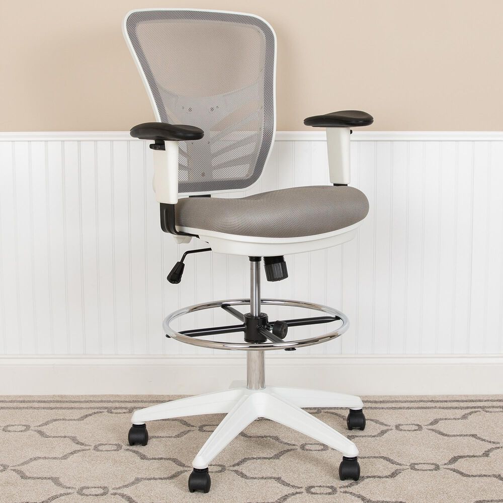 Flash Furniture Drafting Chair in Gray, , large