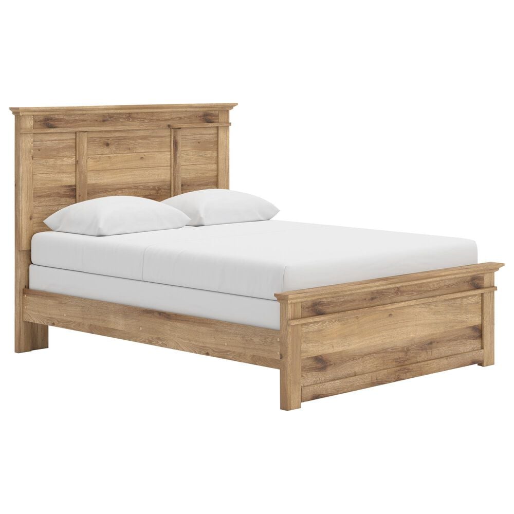 Ashley Makidern 4-Piece Queen Panel Bedroom Set in Natural Brown, , large