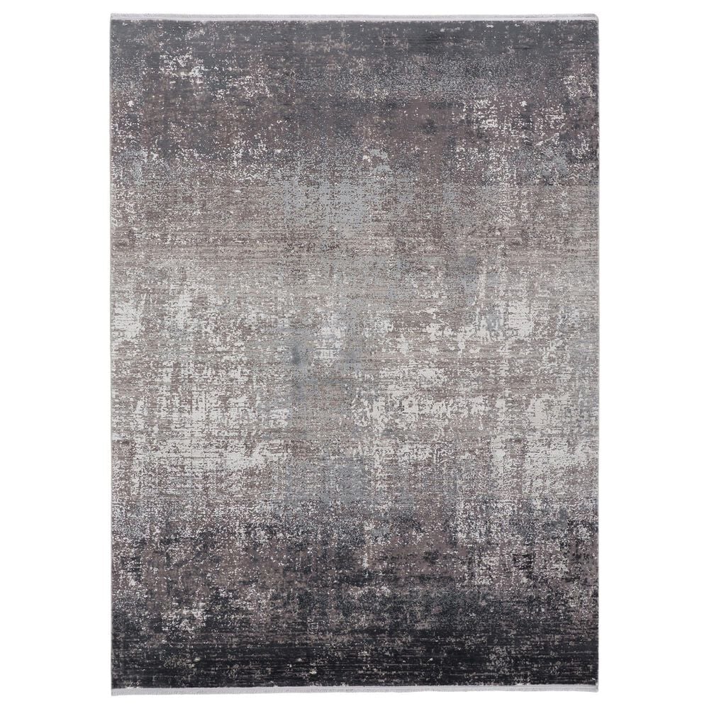 Feizy Cadiz 6"6" x 9"6" Charcoal and Black Area Rug, , large