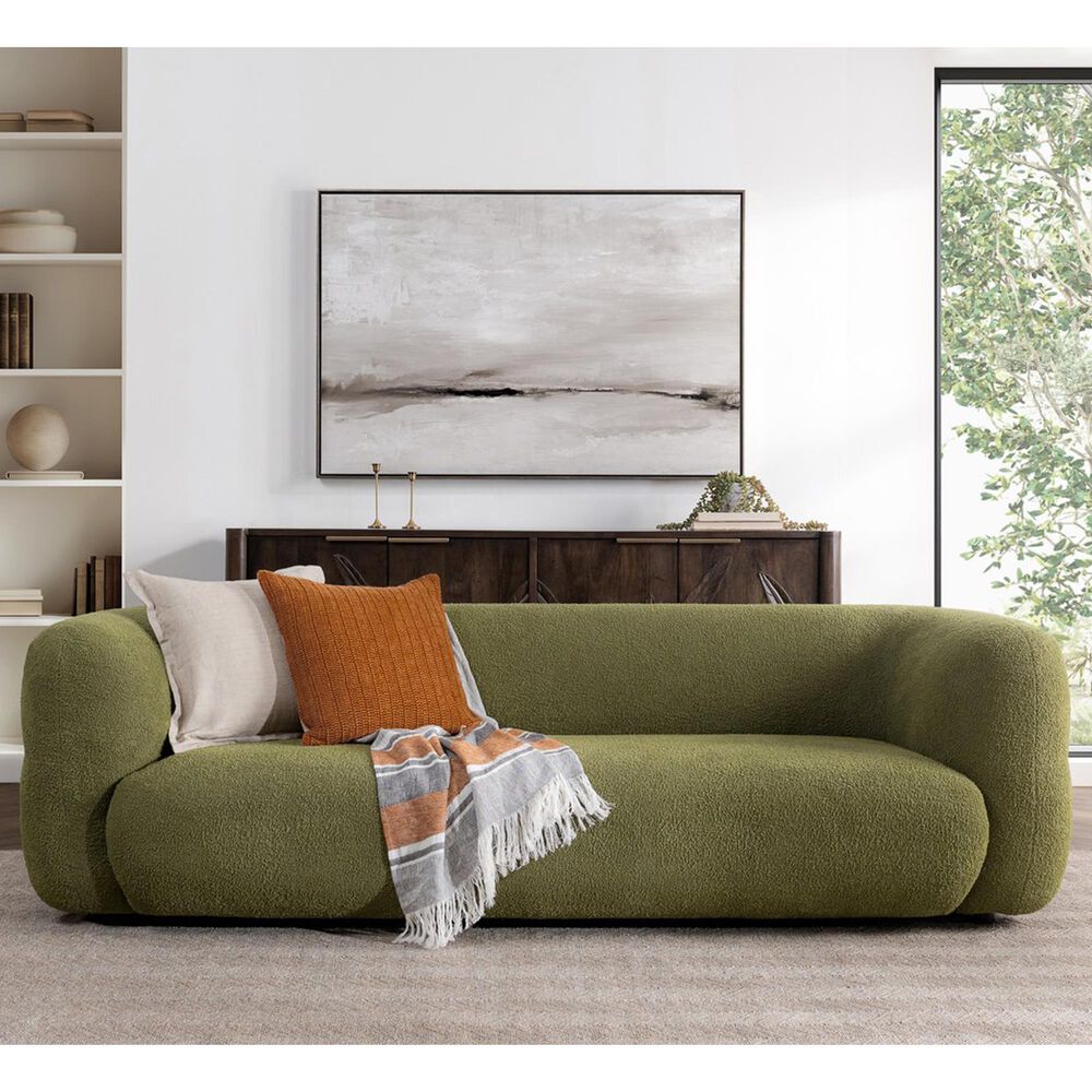 Classic Home Faris Stationary Sofa in Dark Olive, , large