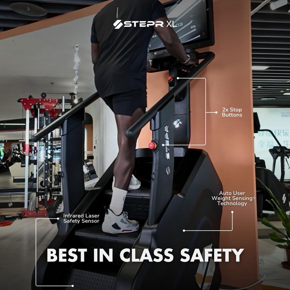 STEPR XL Classic Stair Climber with LED Console in Black, , large
