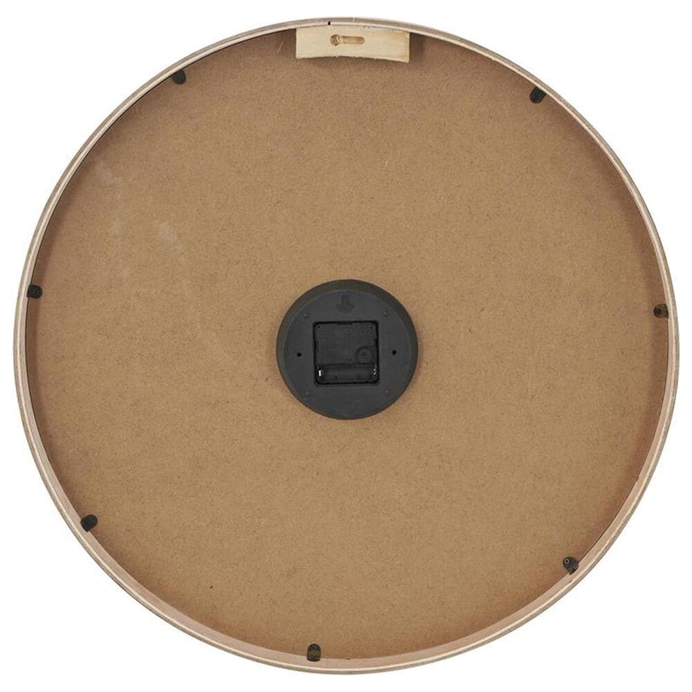 Maple and Jade Floral Wall Clock in Brown, Beige and Black, , large