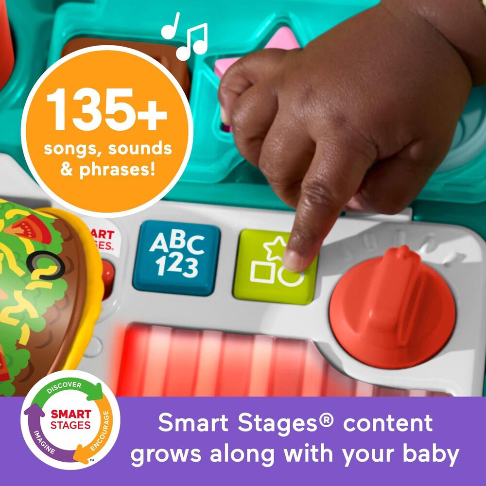 Fisher Price Laugh and Learn 4-In-1 Snack Cart Walker in Multicolor, , large