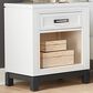 Riva Ridge Hyde Park 1-Drawer Nightstand in White and Black, , large
