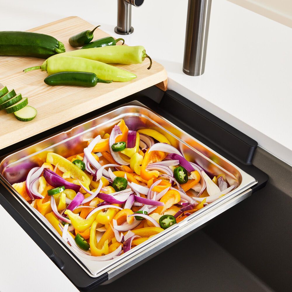 Blanco Inteos 33" Single Bowl Kitchen Sink in Volcano Gray, , large