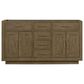 Lexora Home Abbey 60" Double Bathroom Vanity in Grey Oak with 2 cm White Carrara Marble Top and Rectangular Sinks, , large