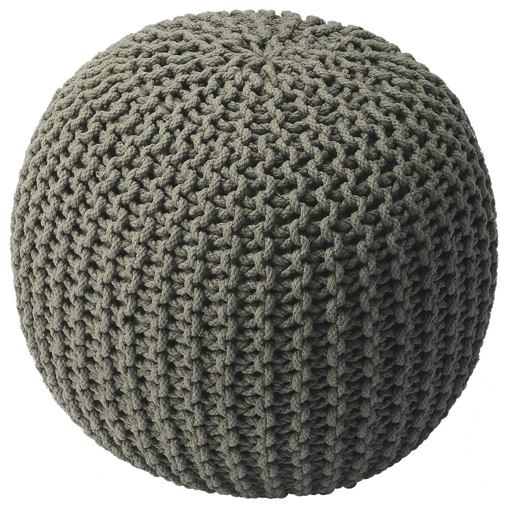 Butler Pincushion Pouffe in Gray, , large