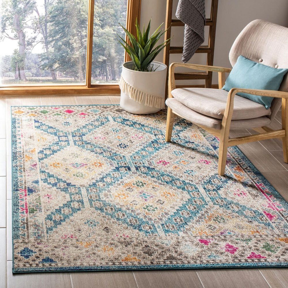 Safavieh Madison MAD418N 4&#39; x 6&#39; Dark Blue and Yellow Area Rug, , large